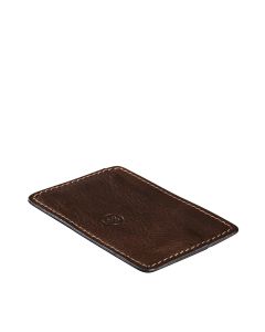 brown soft leather mens card holder