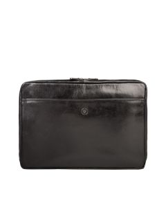 luxury black 13" Leather Laptop Sleeve