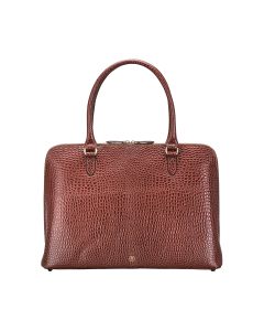 Hochwertige Damen-Arbeitstasche aus italienischem Leder, passend für ein MacBook Pro 16 Zoll.