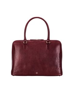 Hochwertige italienische Damen-Aktentasche aus feinstem italienischem Premium-Leder. Passend für ein 16-Zoll-MacBook Pro.
