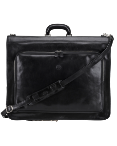 Men's luxury italian leather suit carrier