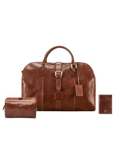 Best Gift Ever - High-quality leather travel bag set for men
