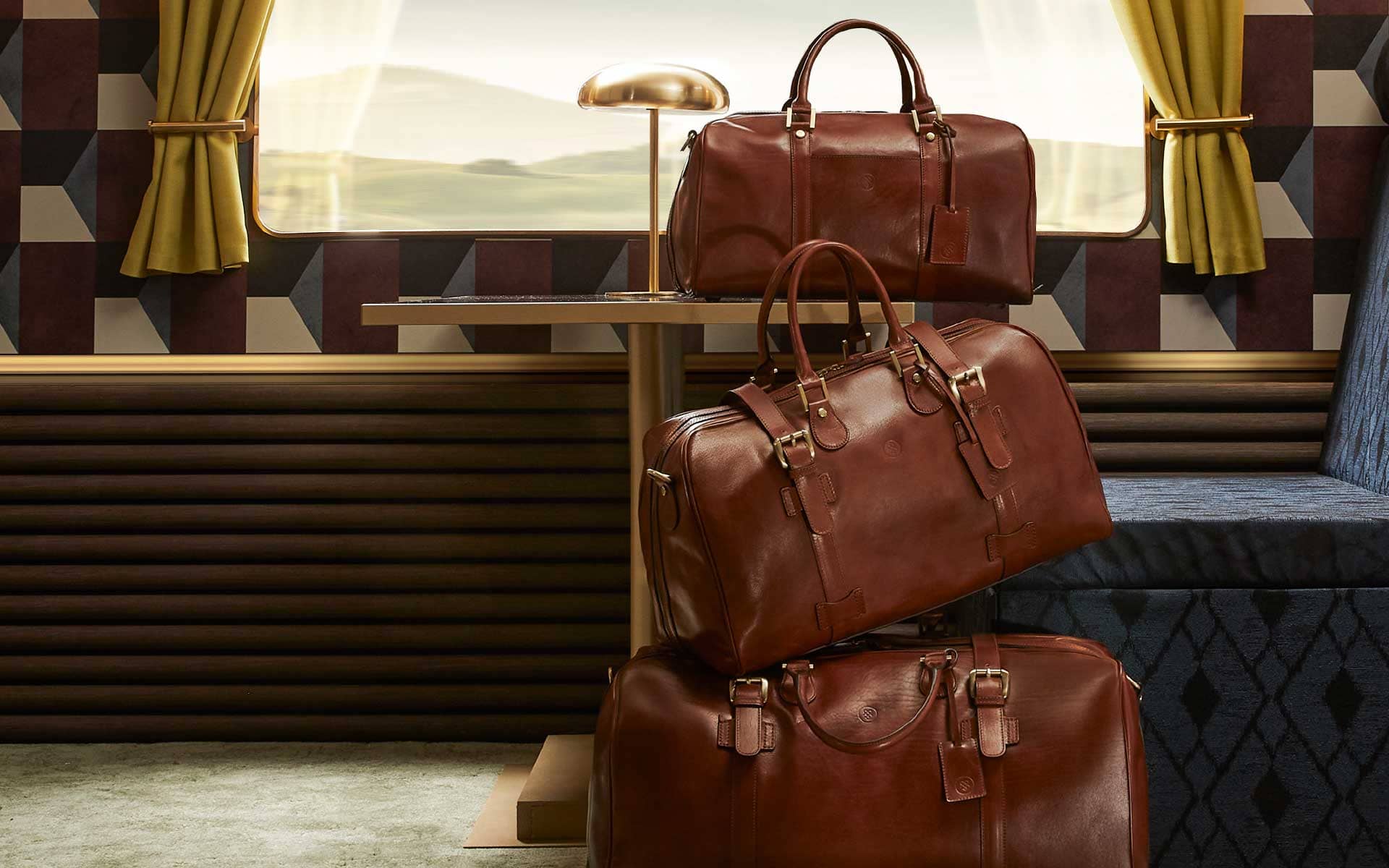 luxury mens leather travel bags
